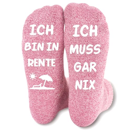 ONEHAUS Rentner Geschenk Socken Lustige Abschied Kollegin Ruhestand Frauen Abschiedsgeschenk Kollegin Rente von ONEHAUS