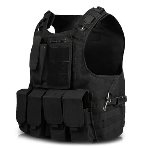 ONEINHE Outdoor Männer Modulare Weste Jagdausrüstung Lastenträger Weste für Training Gaming Paintball Angriff, Schwarz von ONEINHE