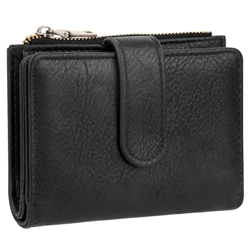 ONEKERUN Geldbörse Damen PU Leder Mittelgroß Portemonnaie Damen Geldbeutel mit RFID Blockierung Portmonee Große Kapazität Brieftasche für Frauen mit Vielen Kartenfächern & Zipper Münzfach von ONEKERUN