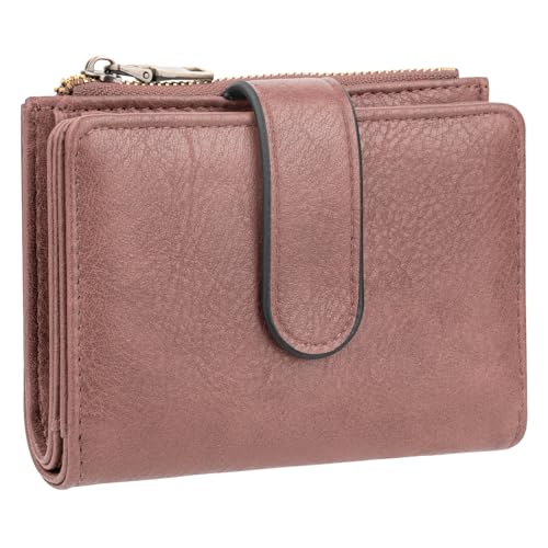 ONEKERUN Geldbörse Damen PU Leder Mittelgroß Portemonnaie Damen Geldbeutel mit RFID Blockierung Portmonee Große Kapazität Brieftasche für Frauen mit Vielen Kartenfächern & Zipper Münzfach von ONEKERUN