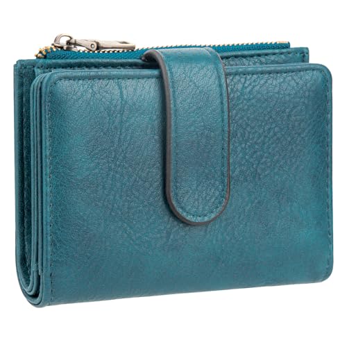 ONEKERUN Geldbörse Damen PU Leder Mittelgroß Portemonnaie Damen Geldbeutel mit RFID Blockierung Portmonee Große Kapazität Brieftasche für Frauen mit Vielen Kartenfächern & Zipper Münzfach von ONEKERUN