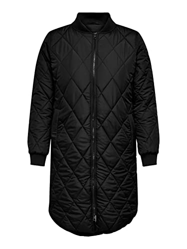 ONLY CARMAKOMA Damen Carcarrot New Ls Long Quilted Jacket Otw Jacke, Schwarz, 42 EU von ONLY Carmakoma