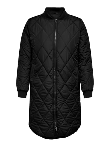 ONLY CARMAKOMA Damen Carcarrot New Ls Long Quilted Jacket Otw Jacke, Schwarz, 46 EU von ONLY Carmakoma