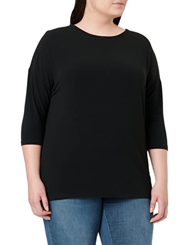 Only Carmakoma Damen Carlamour 3/4 Jrs Noos Top, Schwarz, 54 Große Größen von ONLY Carmakoma