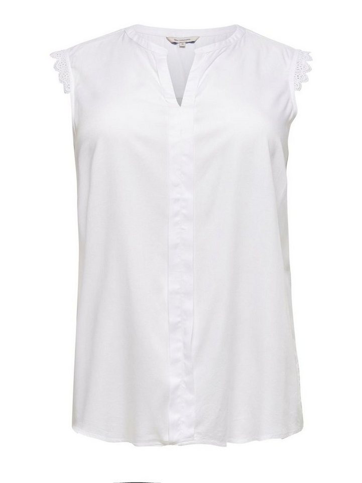 ONLY CARMAKOMA Blusenshirt Ärmellose Basic Bluse Große Größen Curvy Plus Size Übergröße (1-tlg) 4081 in Weiß von ONLY CARMAKOMA