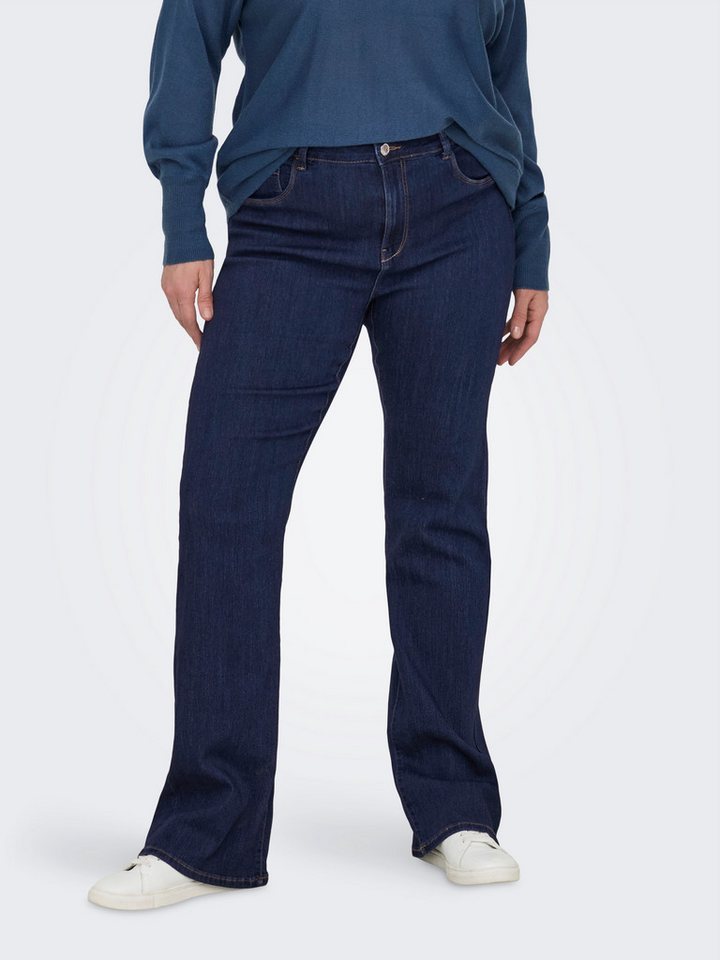 ONLY CARMAKOMA Bootcut-Jeans CARTHUNDER LIFE MID PUSH UP FLARED DNM von ONLY CARMAKOMA