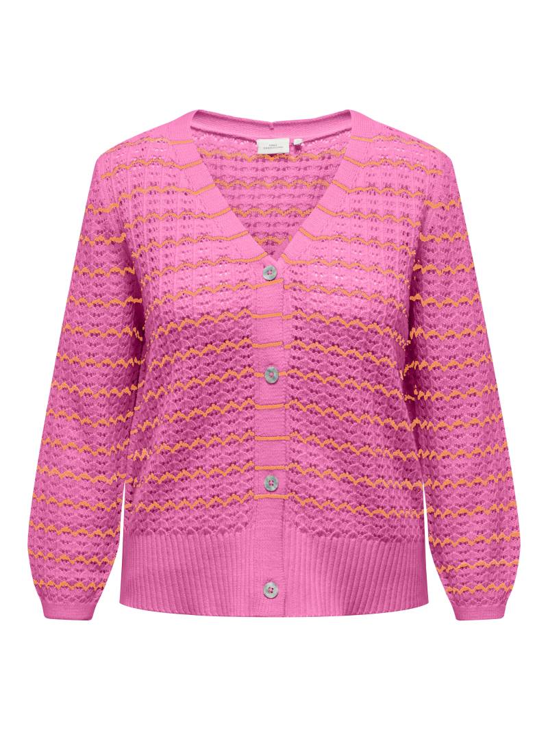 ONLY CARMAKOMA - CARASA LS V-NECK CARDIGAN KNT strawberry moon von ONLY CARMAKOMA