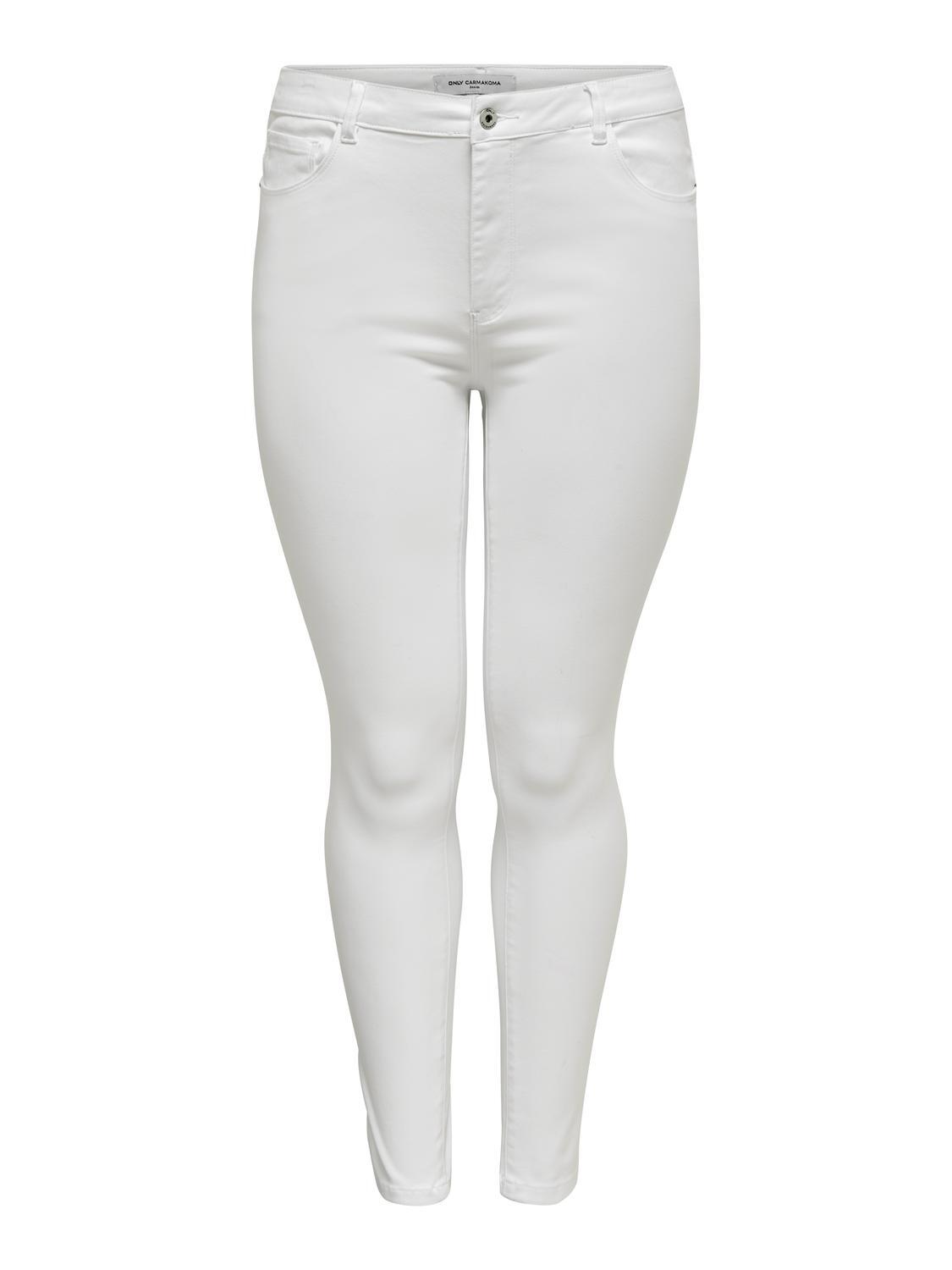 ONLY CARMAKOMA - CARAUGUSTA HW SKINNY WHITE DNM NOOS white - Gr. - 42/32 von ONLY CARMAKOMA