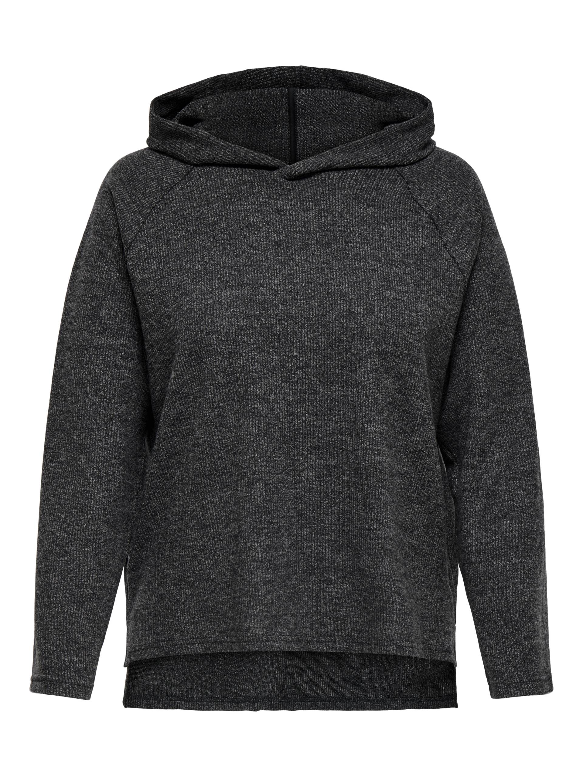 ONLY CARMAKOMA - CARBIZZY L/S HOODIE JRS dark grey melange von ONLY CARMAKOMA