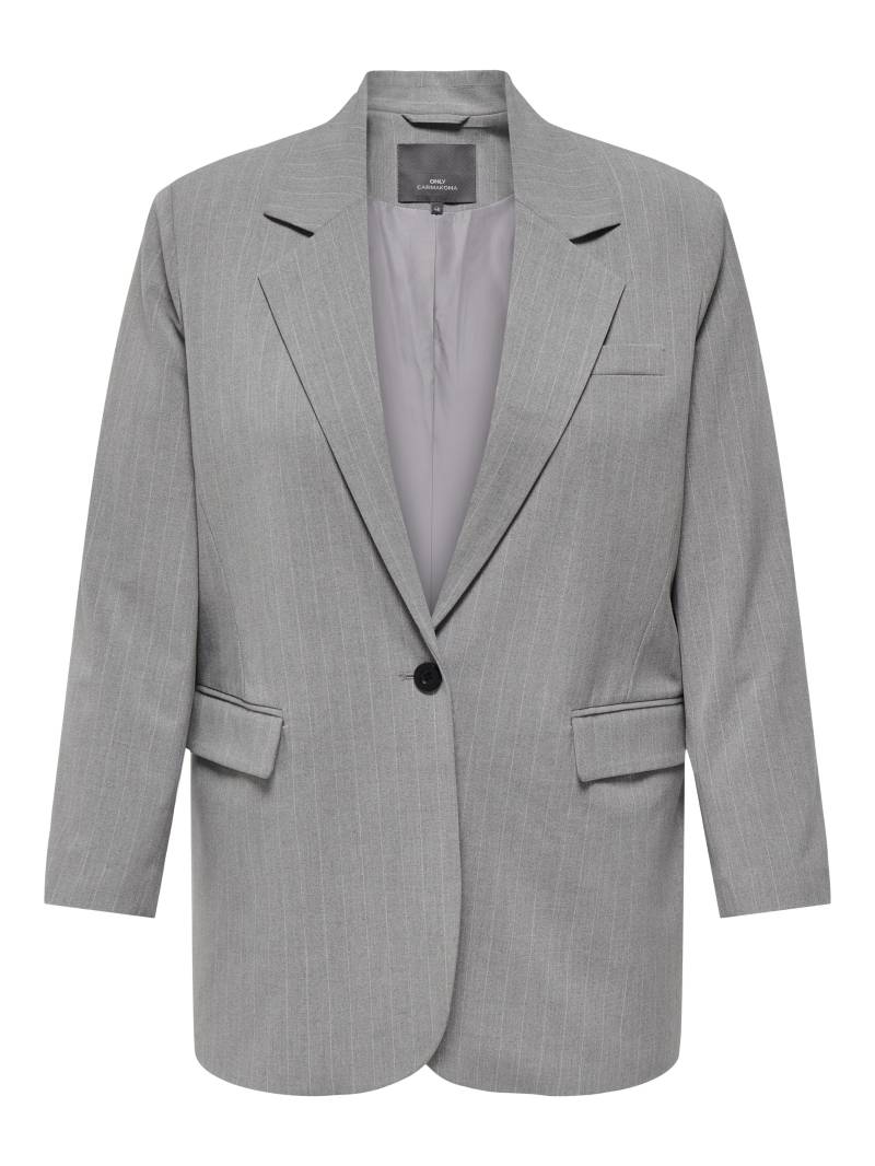 ONLY CARMAKOMA - CARBRIE L/S OVS PINS BLAZER TLR light grey melange - Gr. - 50 von ONLY CARMAKOMA