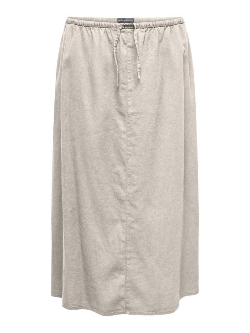 ONLY CARMAKOMA - CARCARO HW LINEN BL LONG SKIRT pumice stone - Gr. - 44 von ONLY CARMAKOMA