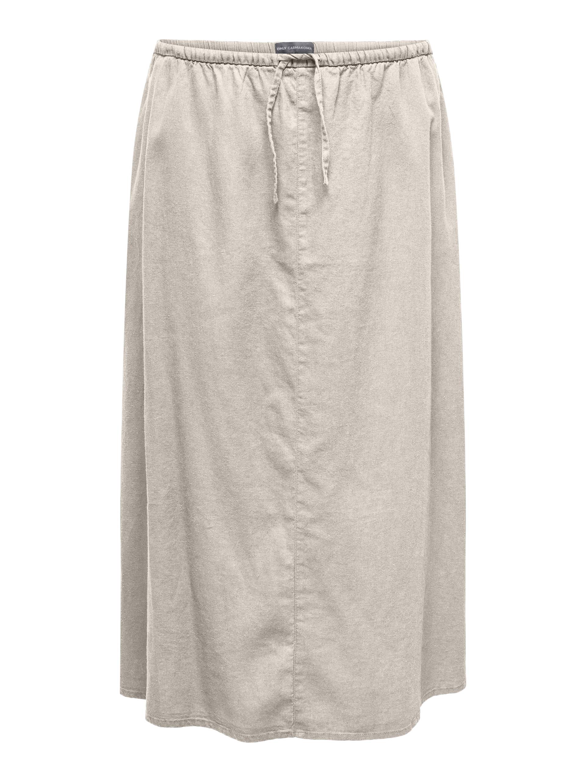 ONLY CARMAKOMA - CARCARO HW LINEN BL LONG SKIRT pumice stone - Gr. - 50 von ONLY CARMAKOMA