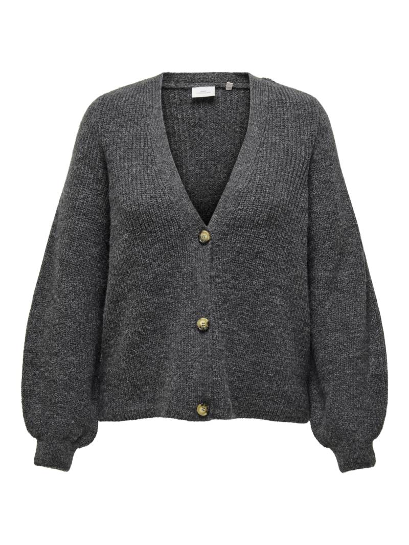 ONLY CARMAKOMA - CARCLARE JULES L/S CARDIGAN KNT dark grey melange von ONLY CARMAKOMA