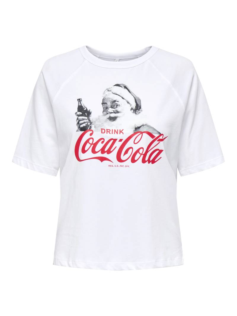 ONLY CARMAKOMA - CARCOCA COLA XMAS S/S TOP JRS white von ONLY CARMAKOMA
