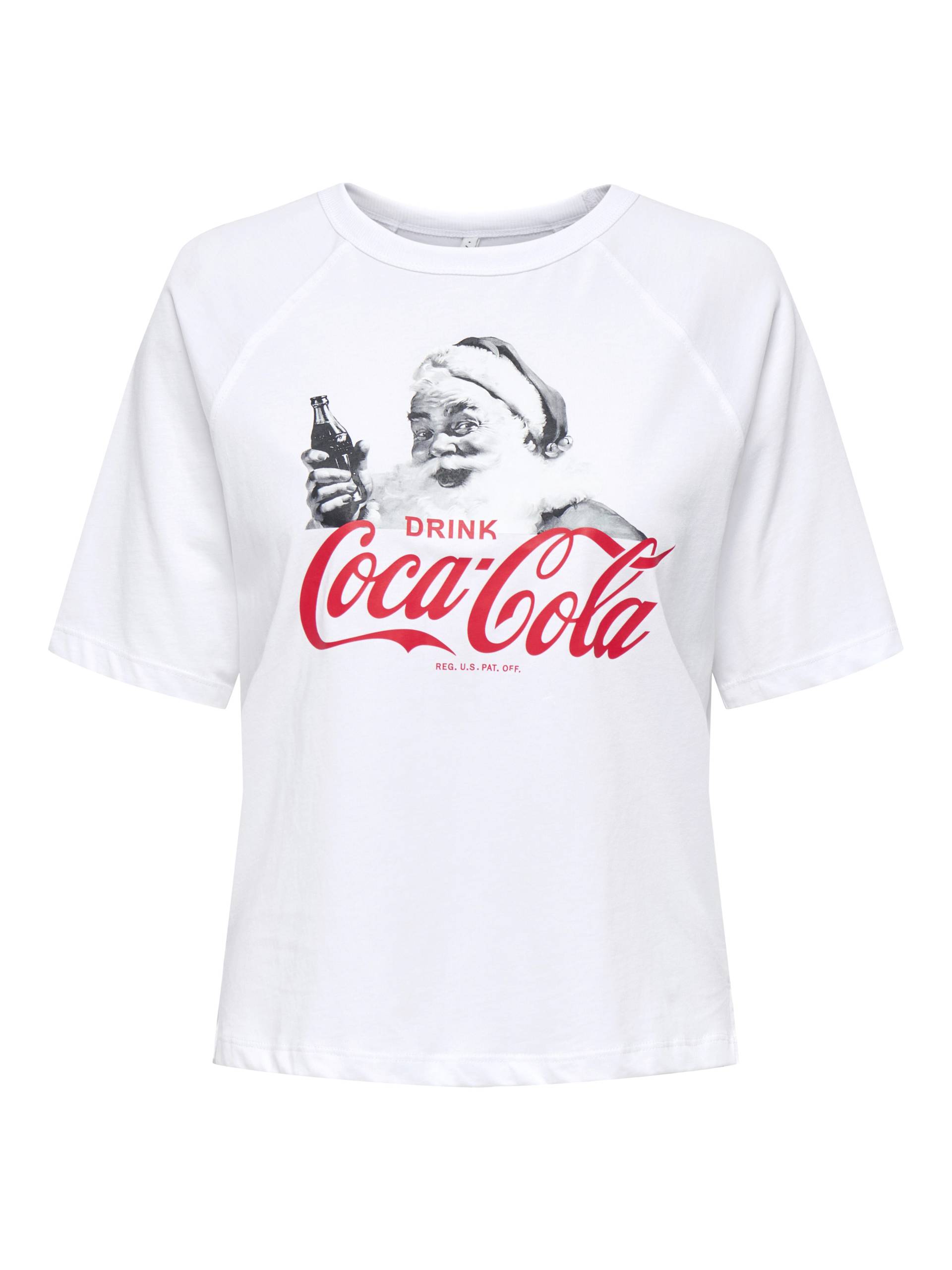 ONLY CARMAKOMA - CARCOCA COLA XMAS S/S TOP JRS white von ONLY CARMAKOMA