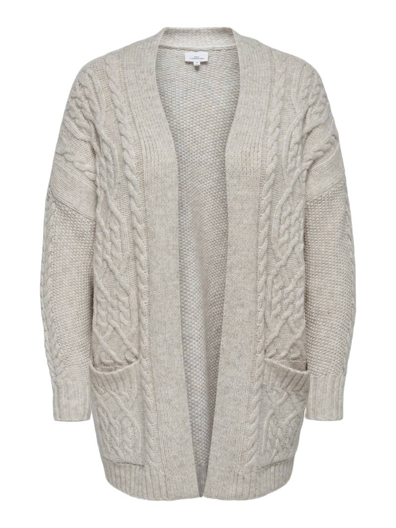ONLY CARMAKOMA - CARCOZY LS OPEN CABLE CARDIGAN KNT birch von ONLY CARMAKOMA