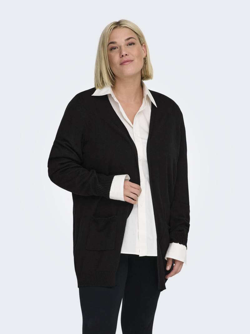 ONLY CARMAKOMA - CARESLY L/S OPEN CARDIGAN KNT NOOS black von ONLY CARMAKOMA