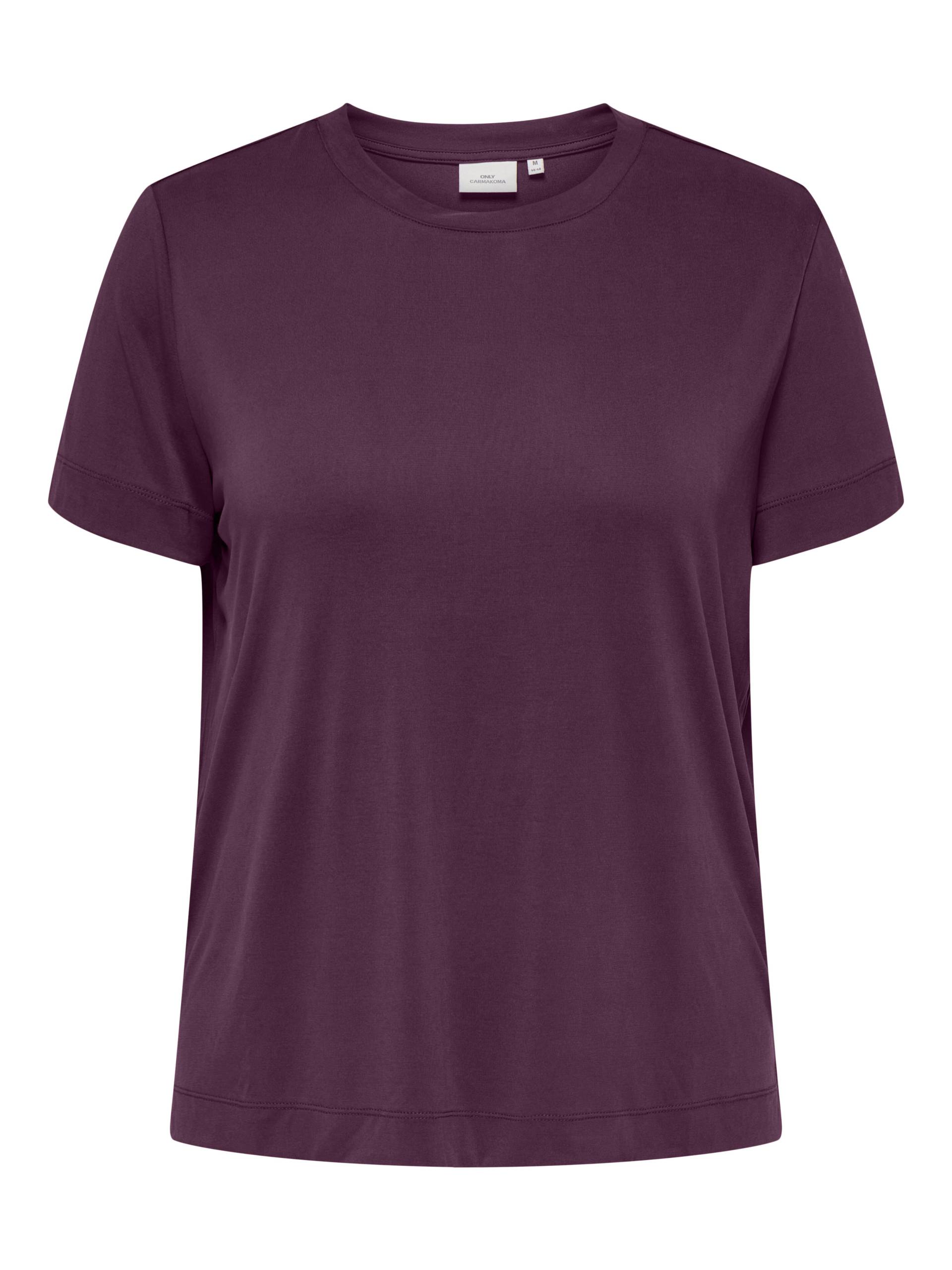 ONLY CARMAKOMA - CARHANNAH S/S O-NECK TOP JRS mauve wine von ONLY CARMAKOMA