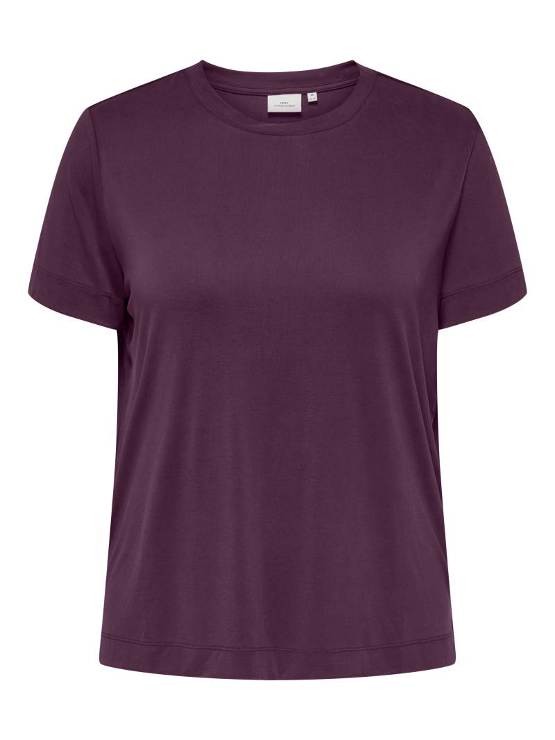 ONLY CARMAKOMA - CARHANNAH S/S O-NECK TOP JRS mauve wine von ONLY CARMAKOMA