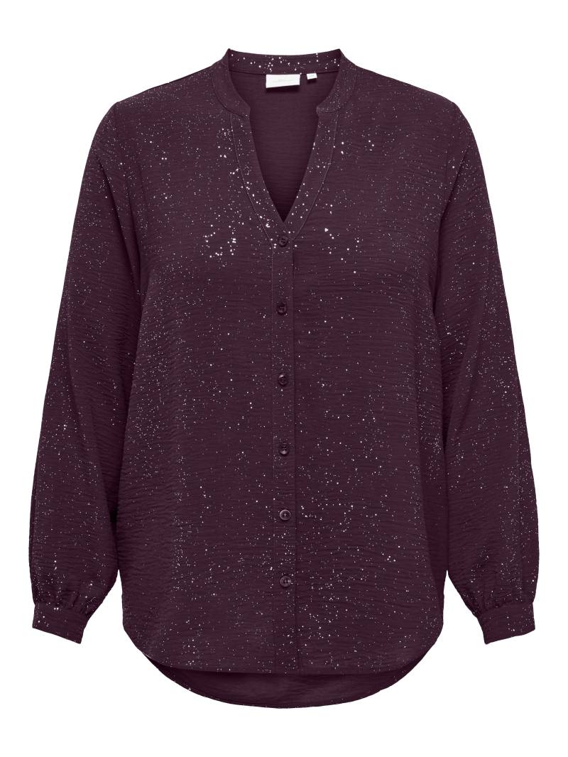 ONLY CARMAKOMA - CARJOSEE METTA LIFE L/S V-NECK SHIRT WVN winetasting - Gr. - 54 von ONLY CARMAKOMA