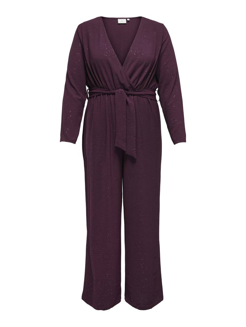 ONLY CARMAKOMA - CARJOSEE METTA LIFE L /S JUMPSUIT WVN winetasting - Gr. - 50 von ONLY CARMAKOMA