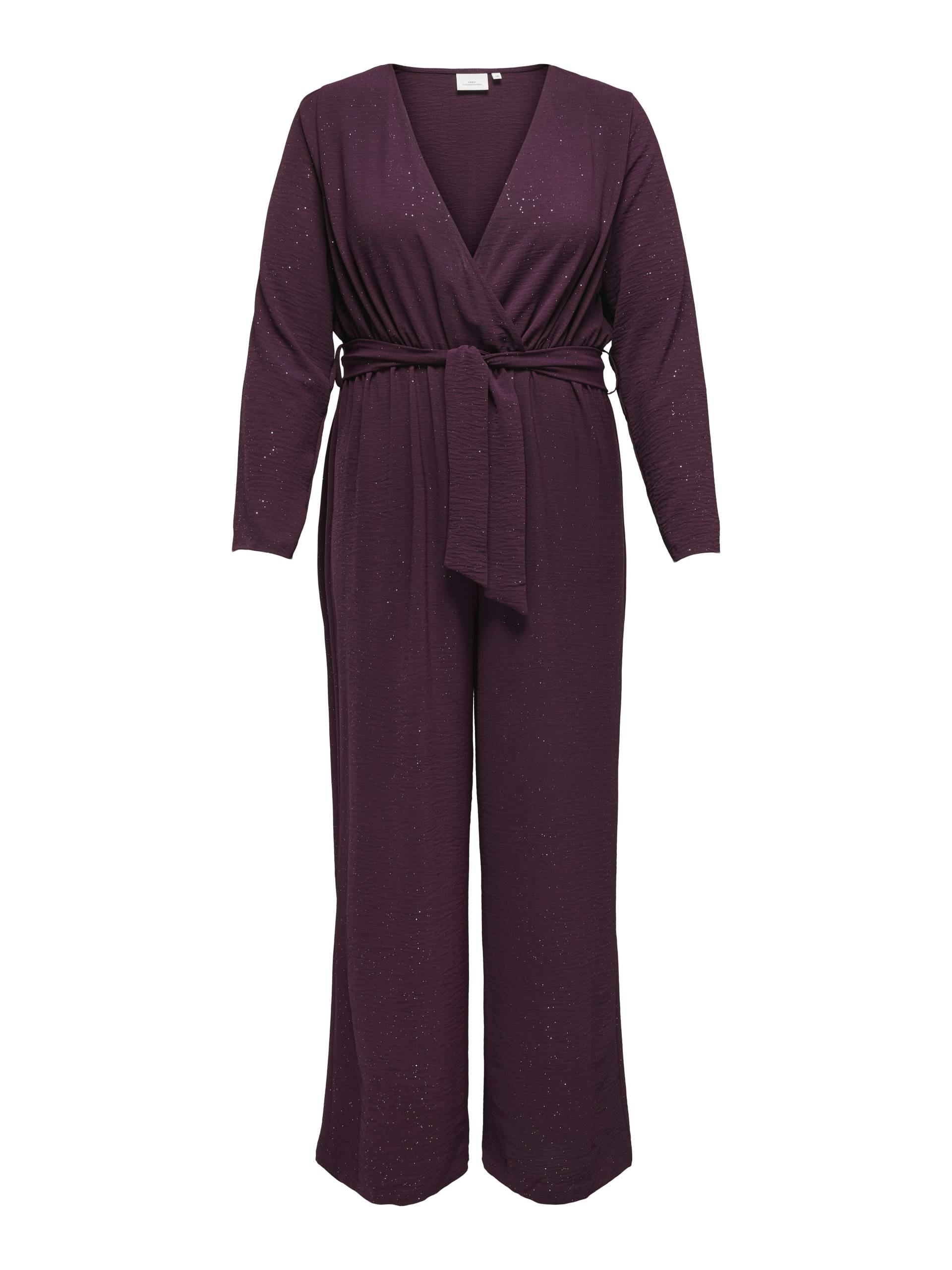 ONLY CARMAKOMA - CARJOSEE METTA LIFE L /S JUMPSUIT WVN winetasting - Gr. - 52 von ONLY CARMAKOMA