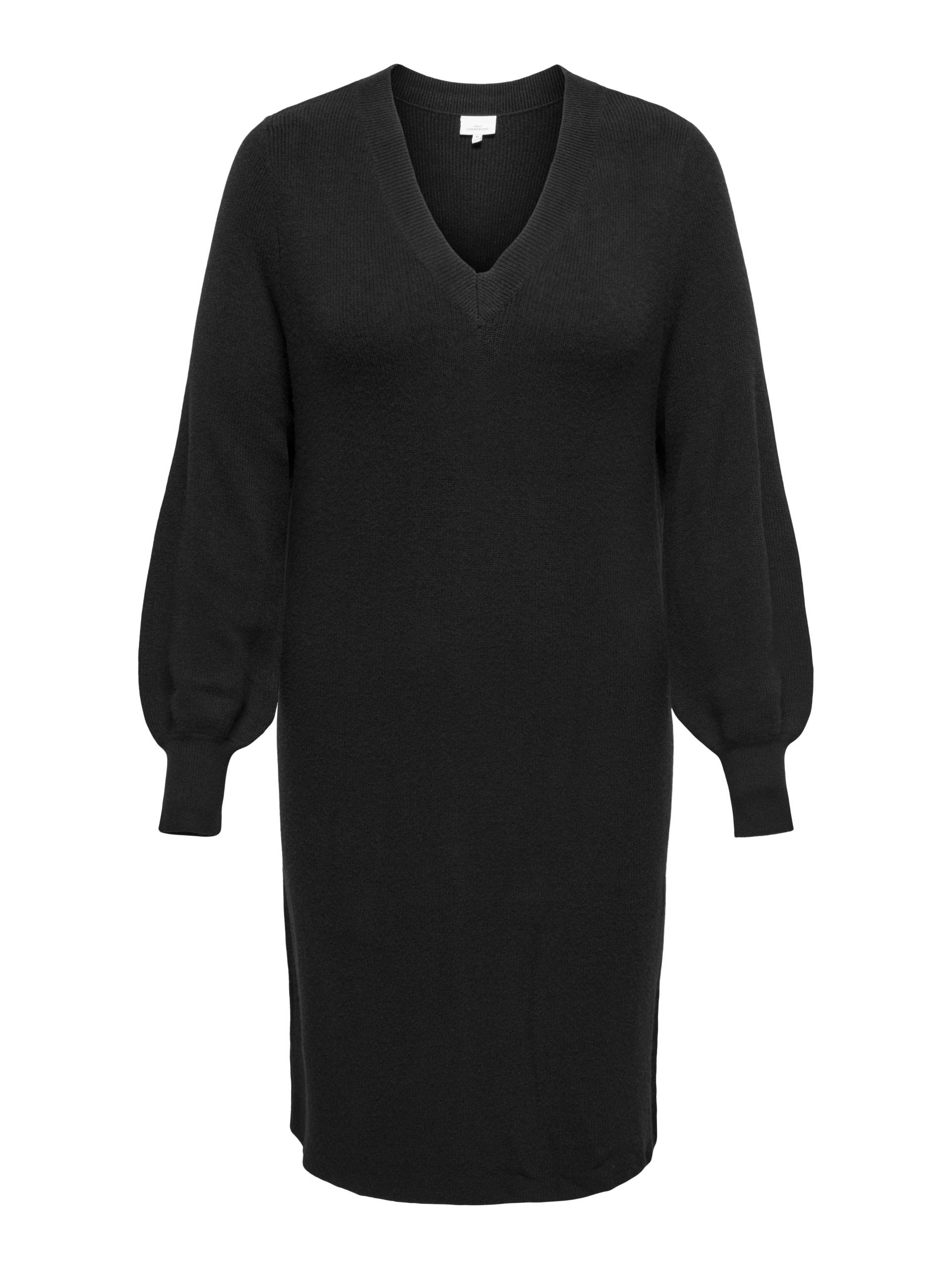 ONLY CARMAKOMA - CARKATIA LIFE LS V-NECK DRESS KNT NOOS black von ONLY CARMAKOMA