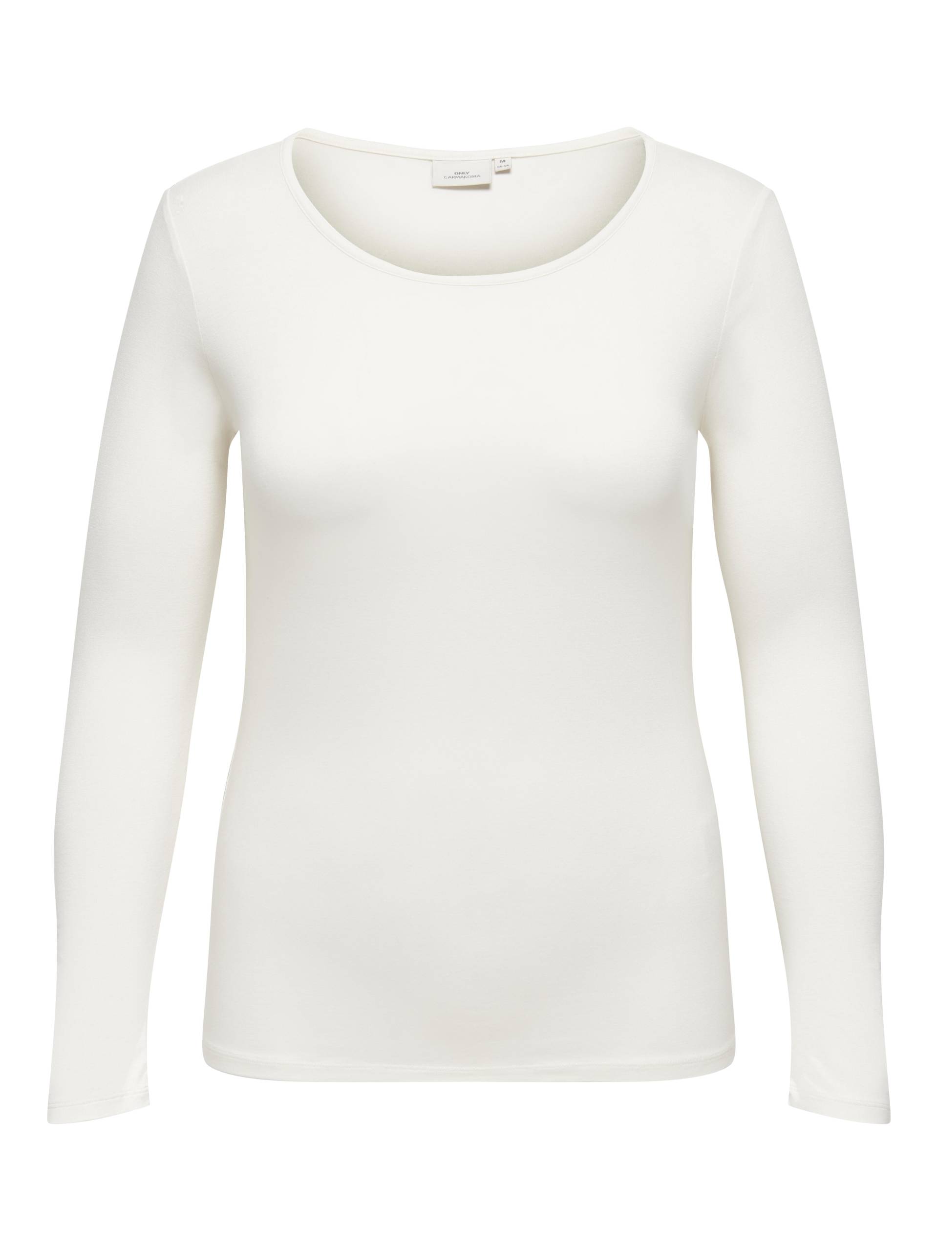 ONLY CARMAKOMA - CARLONNY LS O-NECK TOP JRS cloud dancer von ONLY CARMAKOMA