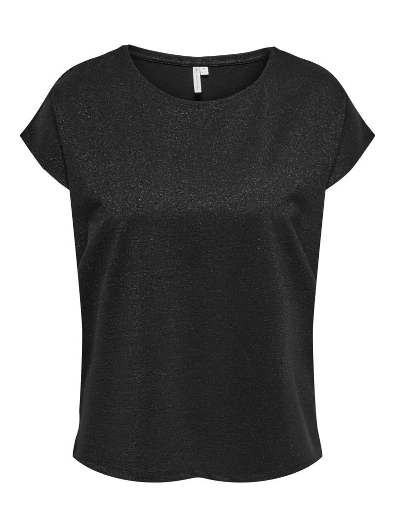 ONLY CARMAKOMA - CARMOSTER GLITTER S/S TOP JRS NOOS black von ONLY CARMAKOMA