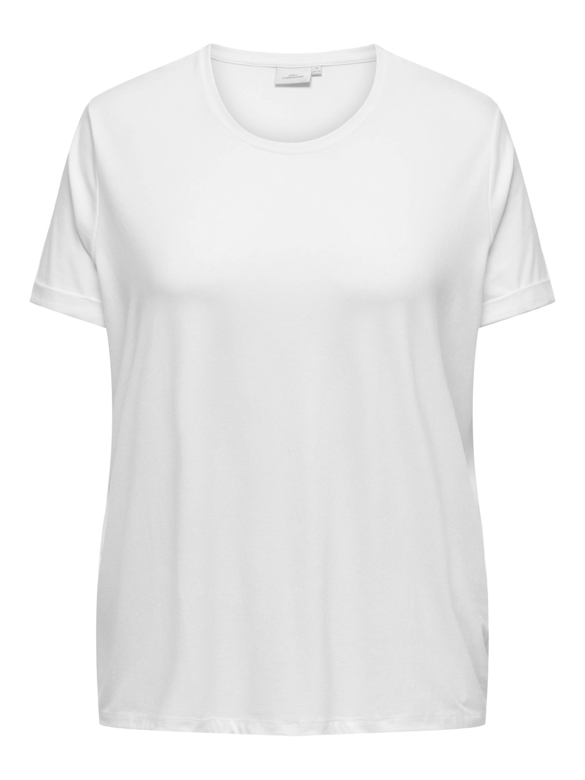 ONLY CARMAKOMA - CARMOSTER S/S FOLD UP TOP JRS NOOS white von ONLY CARMAKOMA