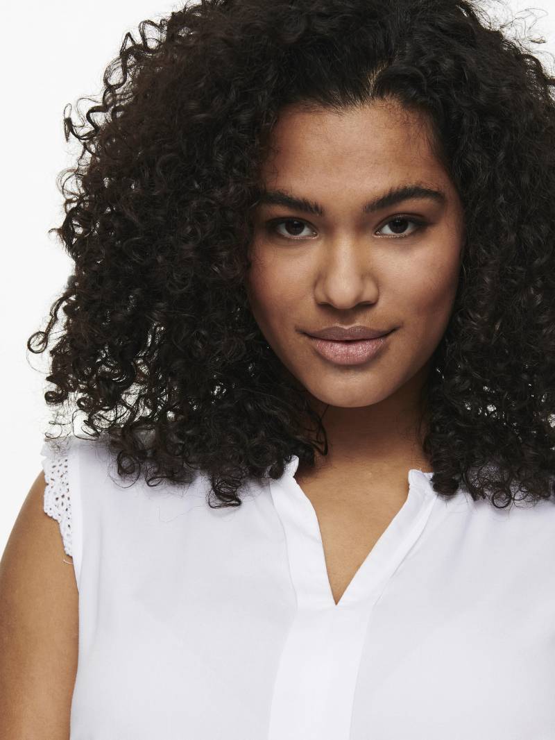 ONLY CARMAKOMA - CARMUMI LIFE SL TOP WVN NOOS white - Gr. - 46 von ONLY CARMAKOMA