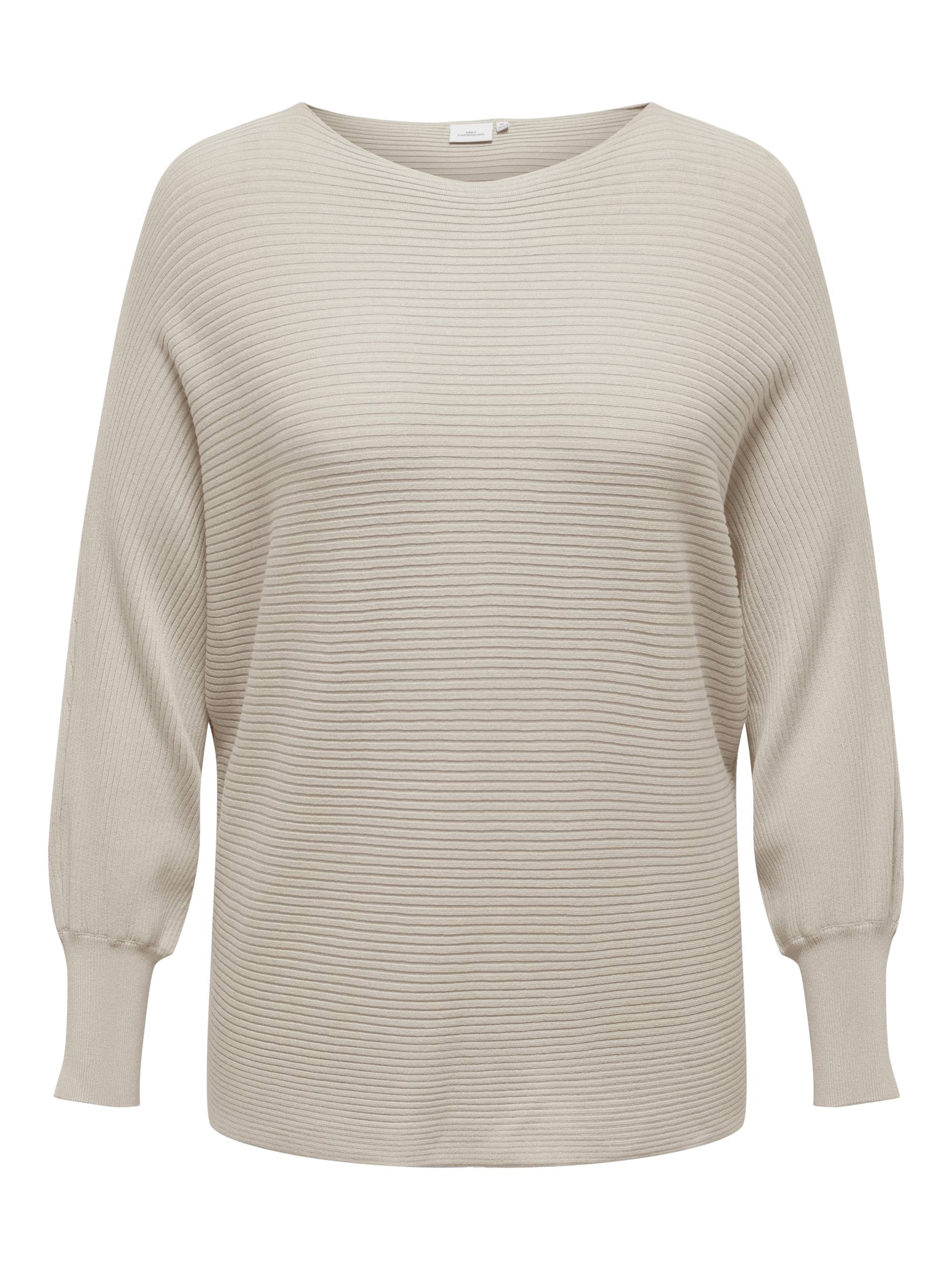 ONLY CARMAKOMA - CARNEW ADALINE LS PULLOVER KNT NOOS pumice stone von ONLY CARMAKOMA