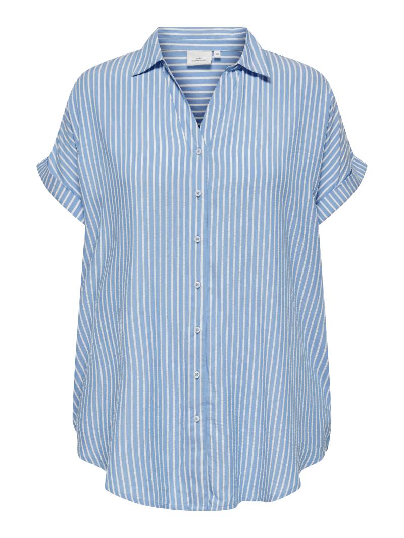 ONLY CARMAKOMA - CARPENNA S/S LOOSE SHIRT WVN azure blue - Gr. - 48 von ONLY CARMAKOMA
