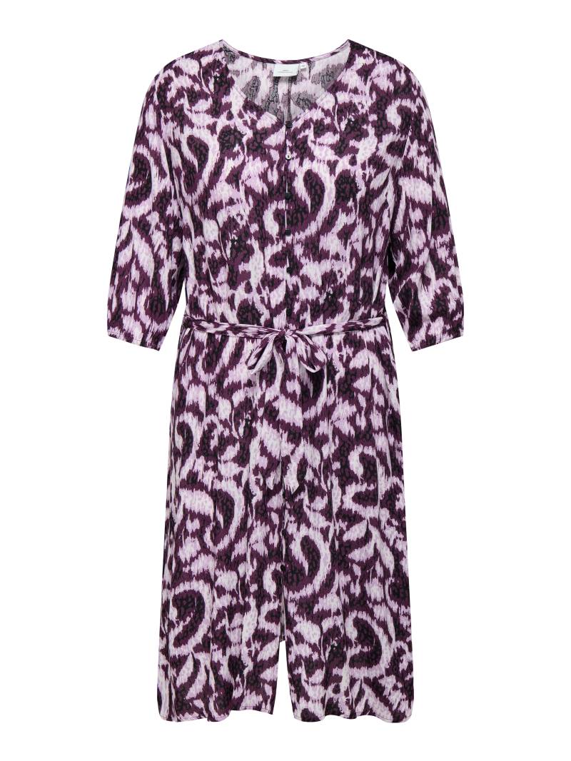 ONLY CARMAKOMA - CARTYLA LIFE 3/4 BLK DRESS AOP mauve wine - Gr. - 48 von ONLY CARMAKOMA