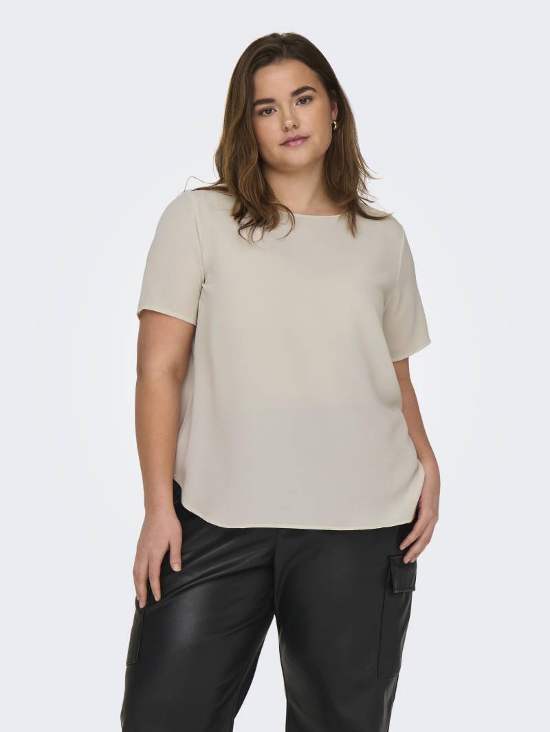 ONLY CARMAKOMA - CARVICA LIFE SS TOP WVN NOOS moonbeam - Gr. - 44 von ONLY CARMAKOMA