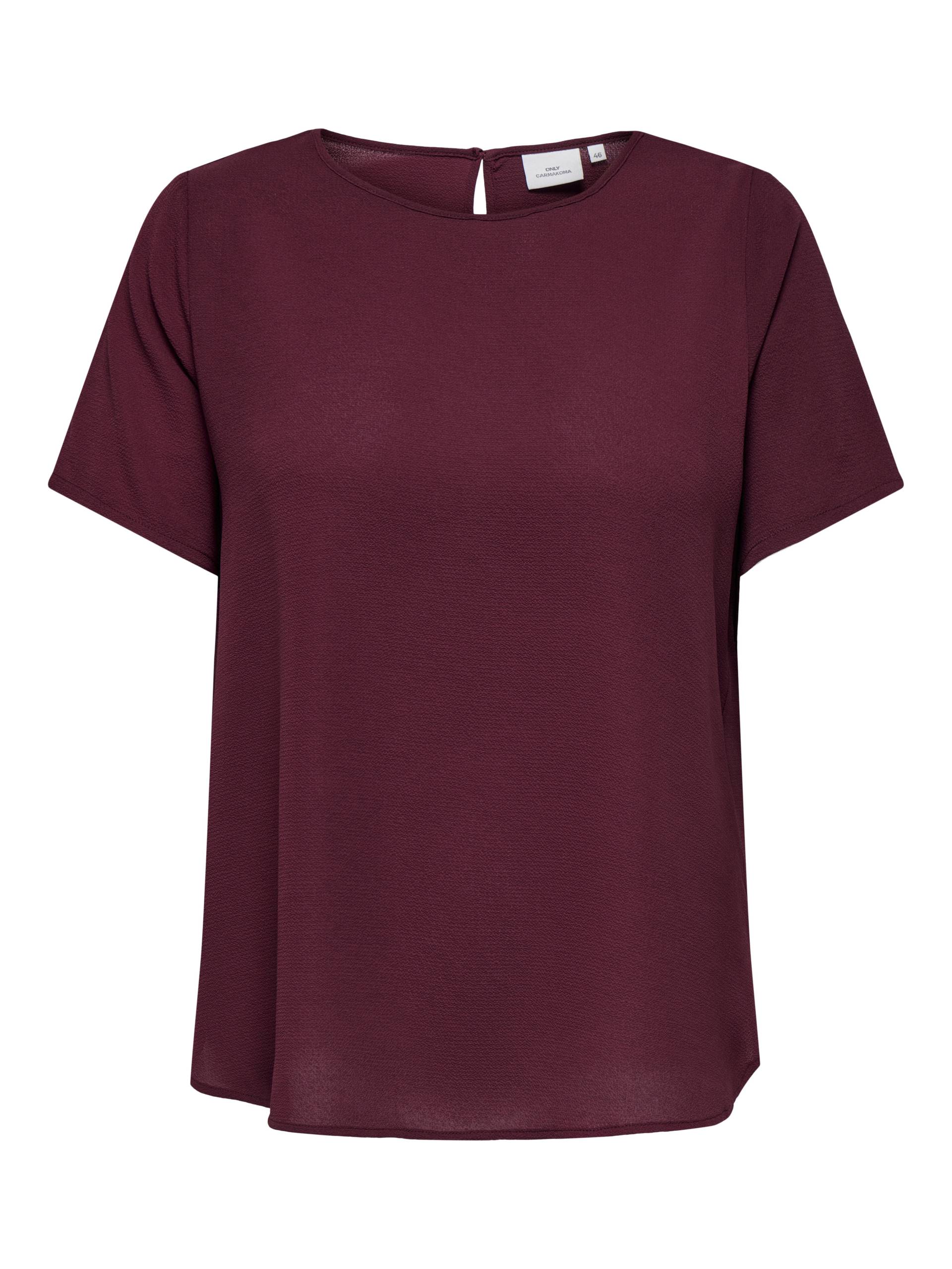 ONLY CARMAKOMA - CARVICA LIFE SS TOP WVN NOOS tawny port - Gr. - 46 von ONLY CARMAKOMA