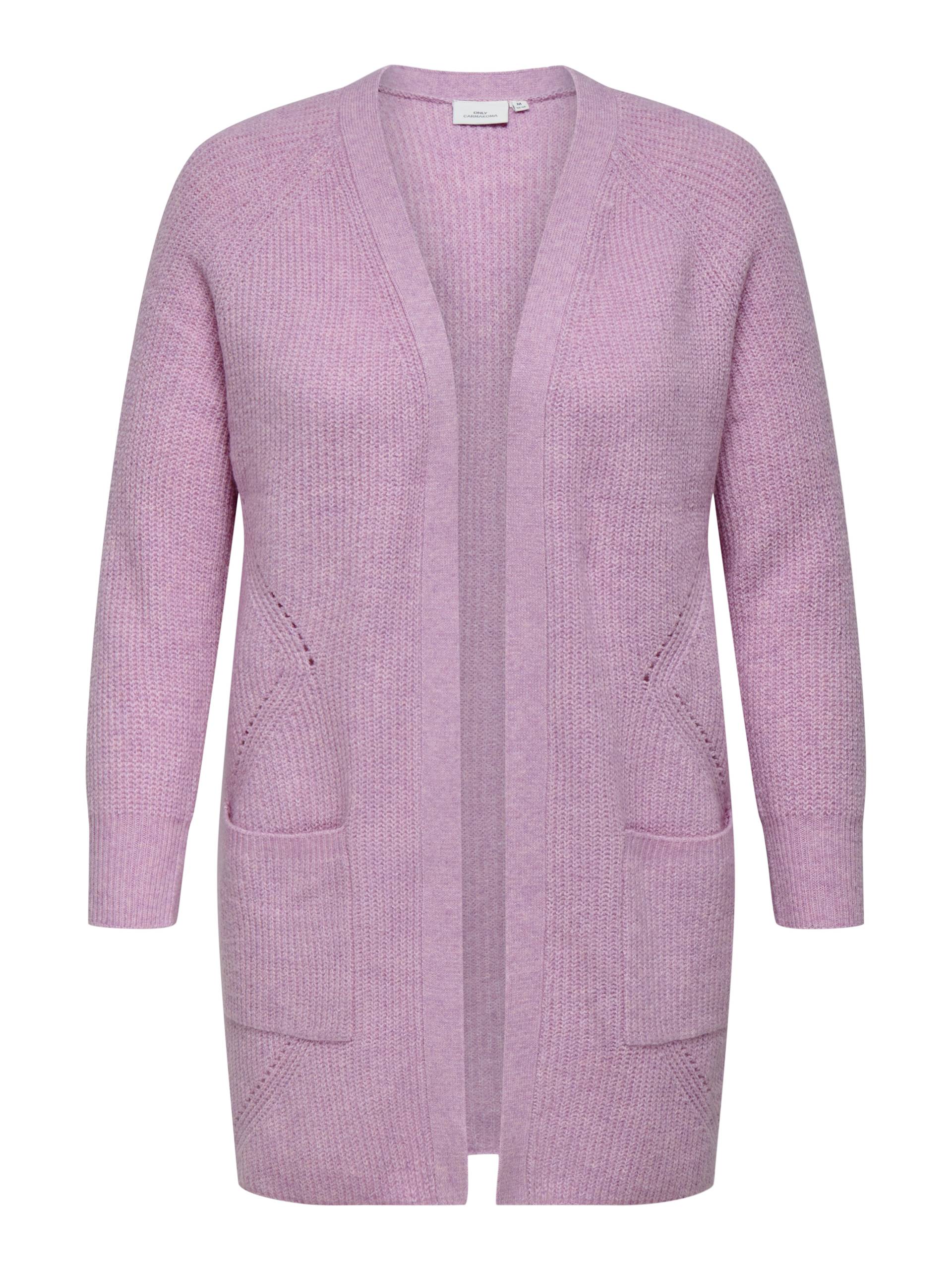 ONLY CARMAKOMA - CARWHITNEY LIFE LS LONG CARDIGAN KNIT mauve mist von ONLY CARMAKOMA