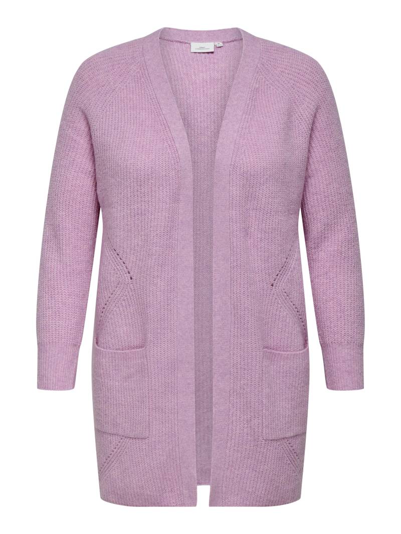 ONLY CARMAKOMA - CARWHITNEY LIFE LS LONG CARDIGAN KNIT mauve mist von ONLY CARMAKOMA