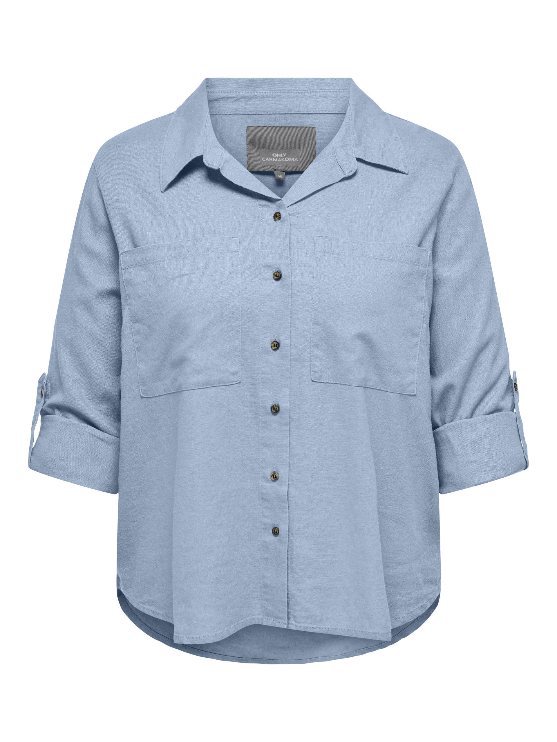 ONLY CARMAKOMA - CARYASMIN-CARO L/S LINEN SHIRT PNT cashmere blue - Gr. - 44 von ONLY CARMAKOMA