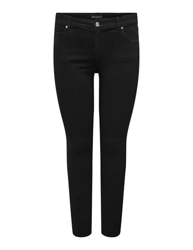 ONLY CARMAKOMA Damen Carwilly Reg Skinny Jeans DNM Pim2343, Black Denim, 48W / 32L EU von ONLY CARMAKOMA