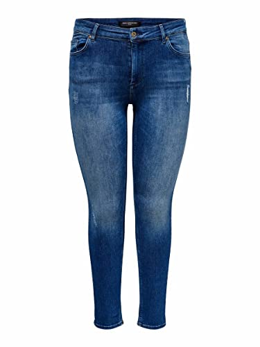 ONLY CARMAKOMA Damen Carwilly Reg DNM Tai Noos Skinny-fit-Jeans, Medium Blue Denim, 42W / 32L EU von ONLY Carmakoma