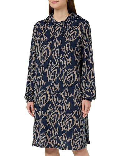 ONLY CARMAKOMA Damen CARALBA LS Hood Knee JRS Kapuzenkleid, Dress Blues/AOP:Graphic Humus, 50 DE/52 DE von ONLY Carmakoma