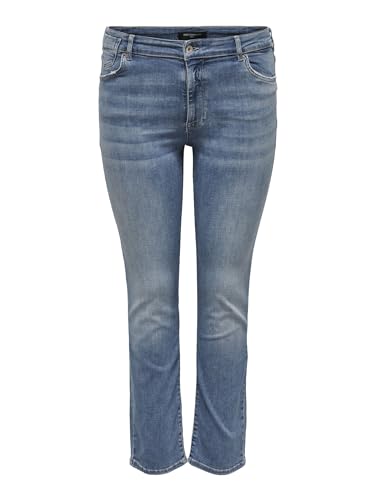 ONLY CARMAKOMA Damen CARALICIA REG Strt DNM DOT258 NOOS Jeanshose, Medium Blue Denim, 48W x 32L von ONLY Carmakoma