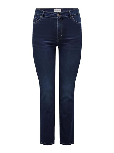 ONLY CARMAKOMA Damen CARAUGUSTA HW DNM BJ61-2 NOOS Straight-Jeans, Dark Blue Denim, 50W x 32L von ONLY Carmakoma