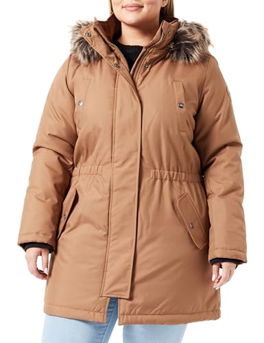 ONLY CARMAKOMA Damen CARIRENA Coat OTW Parka, Braun, XL-54 von ONLY Carmakoma