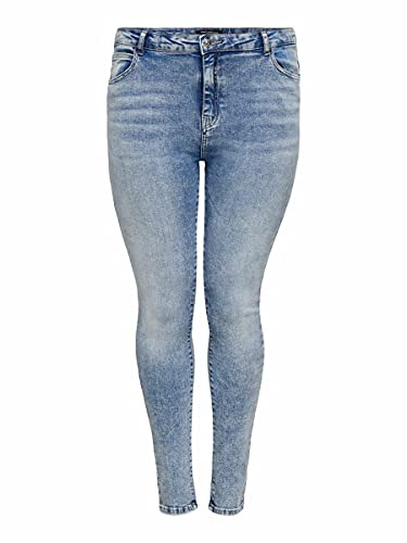 ONLY CARMAKOMA Damen Carlaola Life Hw Skinny Azg871 Noos Jeans, Light Blue Denim, 50W / 32L EU von ONLY Carmakoma