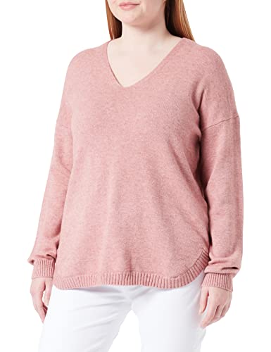 ONLY CARMAKOMA Damen CARMARGARETA LS PULLOVER KNT NOOS, Dusty Rose/Detail:melange, L EU von ONLY Carmakoma