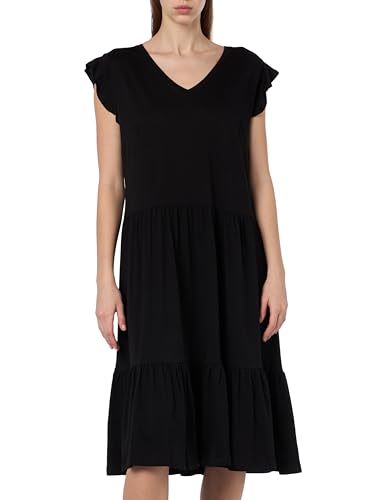 ONLY CARMAKOMA Damen CARMAY Life Cap SL Frill Dress JRS NOOS Midikleid, Black, 50-52 von ONLY Carmakoma