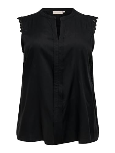 ONLY CARMAKOMA Damen CARMUMI SL TOP WVN NOOS T-Shirt, Black, 42 von ONLY Carmakoma