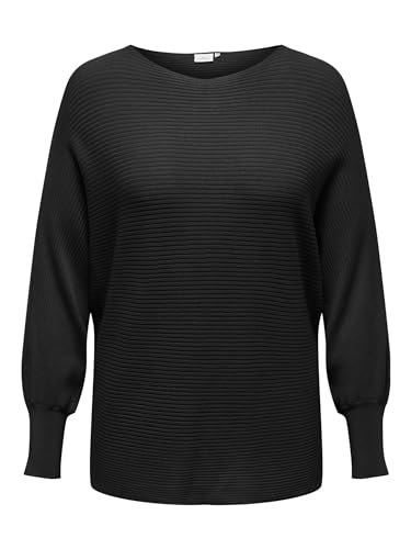 ONLY CARMAKOMA Damen CARNEW Adaline L/S Pullover KNT Strickpullover, Black, 46-48 Größen von ONLY Carmakoma